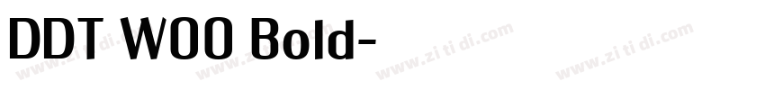 DDT W00 Bold字体转换